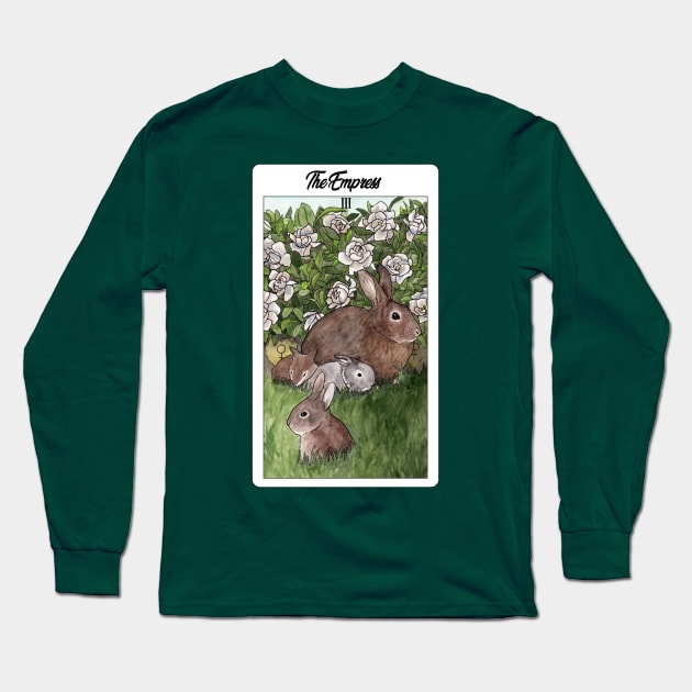 The Empress Rabbits Card Long Sleeve T-Shirt by Heather Dorsch Creations